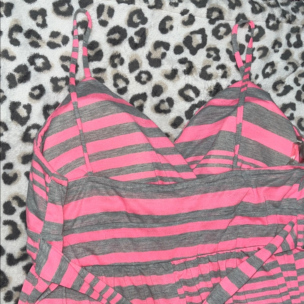 No Boundaries Pink and Gray Striped Maxi Dress - Picture 6 of 9